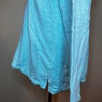 LL Bean Rugby Henley Hoodie Womens SP Pullover Sweatshirt Turquoise 100% Cotton Green Size undefined Photo 6