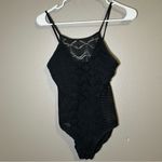 La Blanca  Power Couple Black Crochet Knit One Piece Bikini Women’s Size Small 4 Photo 3