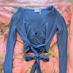 Out From Under Urban outfitters blue long sleeve wrap tie top Photo 2