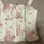 Princess Polly NWT Pink & White Floral Modern Girl Corset Top Photo 5