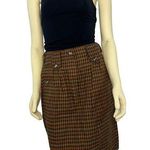 Vintage JJ. Fargo plaid high waisted wide belt looped skirt size 9 Photo 0