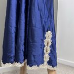 Jaclyn Smith Vintage  Studio Intimates Satin Nightgown 4X Blue Champagne Lace NWT Photo 1