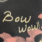 Jess & Jane Womens Bow Wow Dog Theme TShirt Top Long Sleeve Rhinestone Black Lrg Size L Photo 8