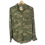 American Eagle AEO Green Camo Stay Lovely Boyfriend Fit Button Down S Photo 2