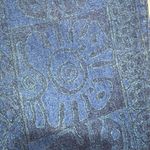 Vtg YES Size 9 25” Mom Jeans Blue Denim High Rise Tapered Leg Tribal Pattern USA Photo 4