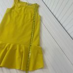 Suncoo Women’s Yellow Drop Waist Mini Dress Ruffles Sleeveless Loose Fit Size S Photo 4