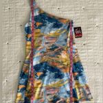 DSG Twitch + Allison Momentum One Shoulder Dress in Crater Lake Multi Size M NWT Blue Size M Photo 14