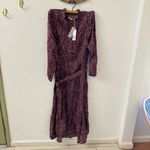 Outerknown  Stardust midi dress plum laurel Cotton Silk L Photo 9