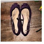 Lily Morgan Womens 9M Purple Velvet Ballet Flats Bow Detail Casual Workwear Chic Size 9 Photo 7