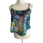 YITTY Fabletics Lizzie Multicolor Logo Silky Tank Top Size Medium Purple Photo 4