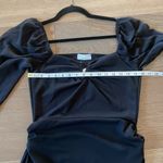 QUIZ Women's Chiffon Sleeve Scuba Crepe Midi Dress Size 8 US NWT Black Photo 12