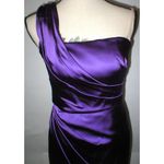Jill Stuart New NWT $485 Womens 8 Jill  Purple Satin One Shoulder Dress Beautiful Photo 1