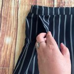 Forever 21 Women Black Lined Pinstripe Mini Skirt Zipper Back Size 28 Photo 4