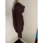 Free Planet  Burgundy Sherpa Hoodie S Winter Cozycore Comfy Casual Streetwear NEW Photo 5