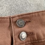 Hollister High Rise Mini Skirt Size X-Small Brown Denim Pleated Hem Y2k Photo 1