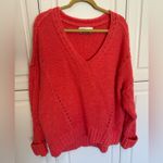 Anthropologie Pilcro Women's Oversized Knit Sweater Coral Fall Size Medium Photo 0