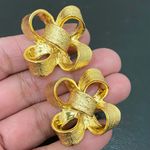 Vintage KJL Kenneth Jay Lane Textured Gold Photo 2