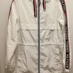 Tommy Hilfiger White /Red /Blue Hooded Windbreaker Jacket Sleeve Logo Sz XS Photo 6