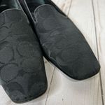 Coach Black Monogram Square Toe Flat Loafer Shoes Photo 2