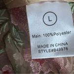 Novaluxe Floral Embroidered Mini Sheer Dress L Romantic Fairy Ethereal Coquette Red Size L Photo 9