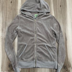 Juicy Couture Y2K Tan Velour Zip Up Hoodie Sweatshirt Women’s Large Photo 0