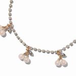 Claire's Gold Necklace and bracelet with Iridescent cherry 🍒 Charms Photo 0