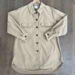 Spick and Span Cotton Army Military Shacket Shirt Jacket Khaki Tan Size Medium Photo 0