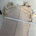 Joah Brown  Women’s Stitch Mock Neck Longsleeve Top Ribbed Thumbholes Brown M/L Photo 11