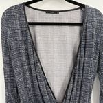 Tart  collection Blue Checkered blue modal Long Sleeve Open Wrap Blouse size xs Photo 2