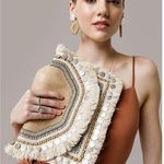 Francesca's Francesca’s Rita Straw Fringe Boho Clutch Photo 0