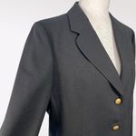 Vintage Stanley Blacker Wool Blazer Black Gold Crest Buttons Size 14 Size M Photo 5