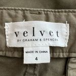 Velvet Graham & Spencer Green Side Stripe Skinny Raw Hem Pants Women's Size 4 Photo 2