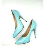 Gucci  GLOSSED-LEATHER PUMPS 110MM ELAISA LEATHER PUMPS IN Mint Green 39.5 Photo 8