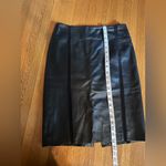 Classiques Entier  Black Leather Pencil Skirt, Size 2 Photo 3