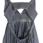 ALC Frank A.L.C. Rhodes Navy Poplin Sleeveless V-Neck Smocked Tiered Maxi Dress Size 6 Photo 14