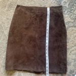 BB Dakota Vintage Brown Genuine Leather Suede High Wasted Pencil Skirt 7/8 Photo 7