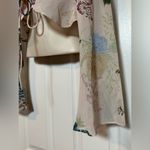 Beginning Boutique NWT  Sheer Long Sleeve Floral Front Tie Shirt Feminine Blouse Photo 5