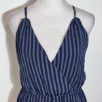 She & Sky Navy Print Wide Leg Jumpsuit NWT Size Large Preppy Navy Jumpsuit Photo 2