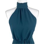 Show Me Your Mumu  Collette Collar Maxi Dress in Deep Jade Chiffon Size Large Photo 4