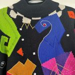 The Limited Vintage 90’s Rhinestone beaded ClownCore art to wear pull over sweater size M/L Photo 3