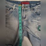 Red Rivet Y2K  Mid Rise Denim Shorts Junior 7 Light Wash Photo 5