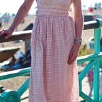 ZARA Pastel pink eyelet maxi halter dress Photo 1