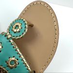Jack Rogers  Nantucket Gold Sandals 6 Caribbean Blue Photo 6