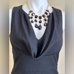 J.Crew  Black suiting Cowl Neck Sheath Dress SZ 0 Zipper Closure on Side By Waist Photo 4