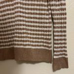 Talbots  Pullover Sweater Gold Metallic Sparkle Shimmer Striped Knit Top Size PM Photo 6