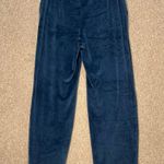 Imperfect Natori lounge pants velour track suit pants pockets drawstrings sz med Blue Photo 1
