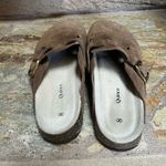 Quince  Water Repellent Suede Clog Mule Pecan Tan 8 Photo 5