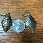 Joan Rivers Diamond Shape Hammered Design Lever Back Dangle Earrings Photo 3