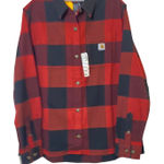 Carhartt  Women's Rugged Flex Loose‎ Fit Midweight Flannel Long-Sleeve Plaid Photo 0