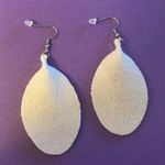 The Great Silver Teardrop Earrings in Faux Leather BRAND NEW NEVER WORN Gift Photo 3